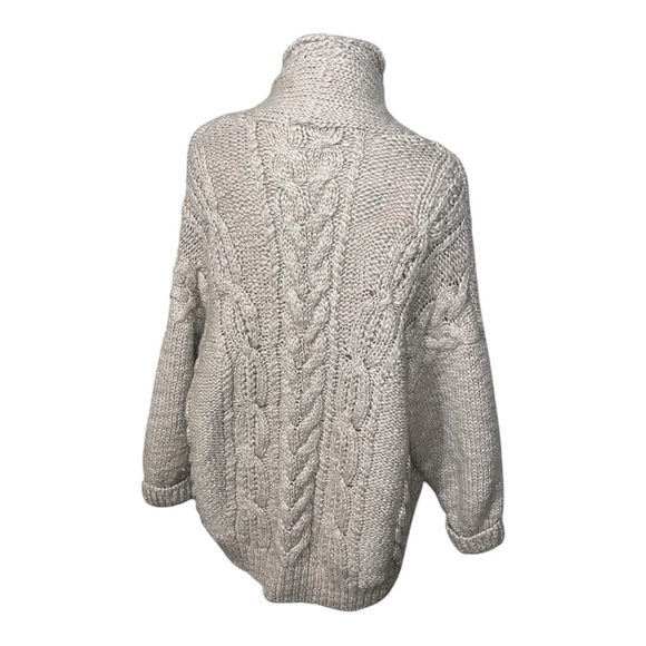 BDG Wool Blend Open Front Chunky Cable Sweater - Picture 5 of 7